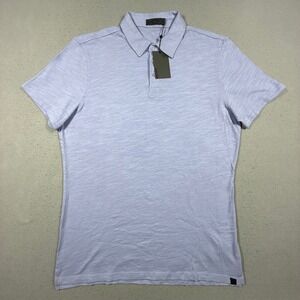 G/FORE Mens Slub Cotton Polo Shirt Ice Blue Short Sleeve XXL